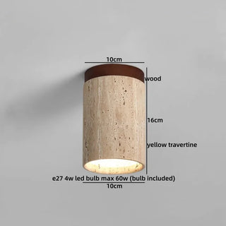 Celako™ Shibusa Ceiling Light | Yellow Travertine Wabi Sabi Style