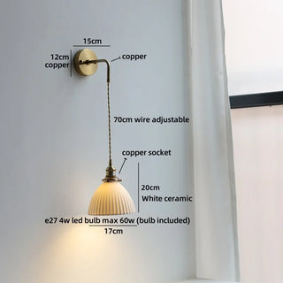 Celako™ Cuporo Wall Light | Copper Bedroom Lighting