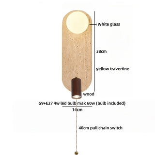 Celako™ Clario Wall Light | Travertine Hallway Lighting
