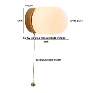 Celako™ Opalina Wall Light | Glass Bedroom Lighting