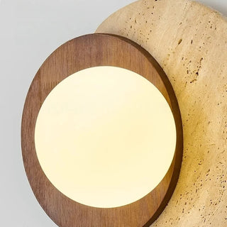 Celako™ Aureline Wall Light | Yellow Travertine Living Room Lighting