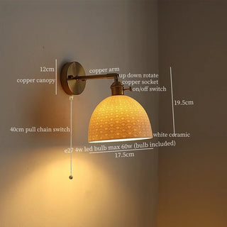 Celako™ Keramosa Wall Light | Ceramic Vintage Bedroom Lighting