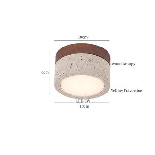 Celako™ Aurolith Ceiling Light | Yellow Travertine Kitchen Island Lighting