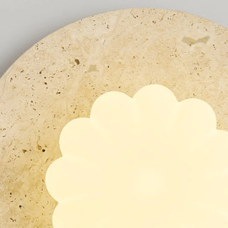 Celako™ Caldora Wall Light | Yellow Travertine Bedroom Lighting