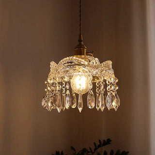Celako™ Aurelon Pendant Light | Glass Crystal Bedroom Lighting