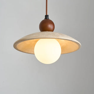 Celako™ Sferato Pendant Light | Yellow Travertine Dining Room Lighting