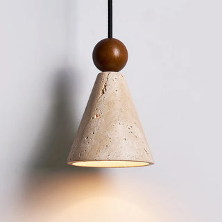 Celako™ Luteola Pendant Light | Yellow Travertine Bedroom Lighting