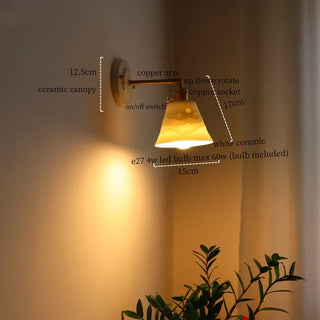Celako™ Cerafine Wall Light | Ceramic Bedroom Lighting