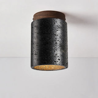 Celako™ Lapilla Ceiling Light | Black Travertine Living Room Lighting