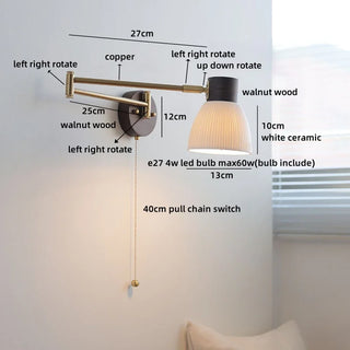 Celako™ Alura Wall Light | Ceramic Bedside Lighting
