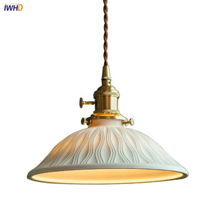 Celako™ Shizuka Pendant Light | White Ceramic Dining Room Lighting