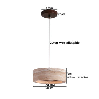 Celako™ Tivolux Pendant Light | Yellow Travertine Dining Room Lighting