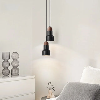 Celako™ Lapidera Pendant Light | Black Travertine Bedroom Lighting