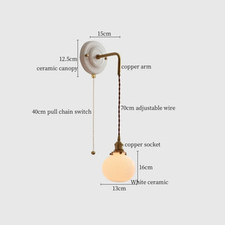 Celako™ Striora Wall Light | Ceramic Bedroom Lighting
