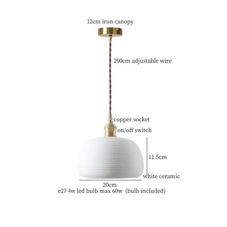 Celako™ Argilune Pendant Light | Ceramic American Vintage Dining Room Lighting