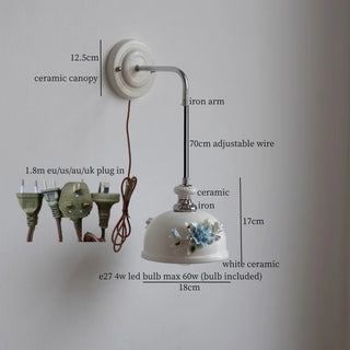 Celako™ Caolina Wall Light | Ceramic Bedroom Lighting