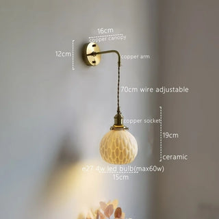Celako™ Bisque Wall Light | Ceramic Bedroom Lighting