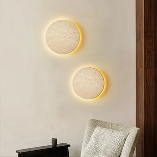 Celako™ Ochria Wall Light | Yellow Travertine Living Room Lighting