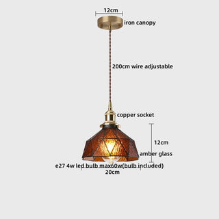 Celako™ Heliora Pendant Light | Glass Bedroom Lighting