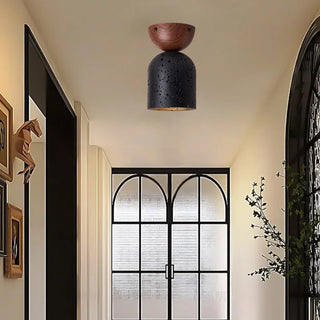 Celako™ Sabiere Ceiling Light | Black Travertine Living Room Lighting