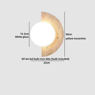 Celako™ Lutera Wall Light | Travertine Bedroom Lighting