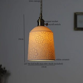 Celako™ Keramo Pendant Light | White Ceramic Kitchen Island Lighting