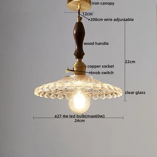 Celako™ Cuora Pendant Light | Copper Glass Bedroom Lighting