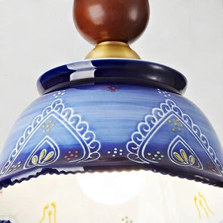 Celako™ Zaffre Ceiling Light | Blue Ceramic Dining Room Lighting