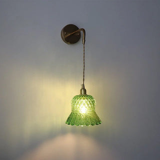 Celako™ Peridot Wall Light | Green Glass Bedroom Lighting
