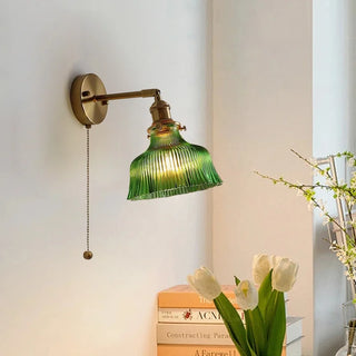 Celako™ Aurumis Wall Light | Copper Glass Bedroom Lighting