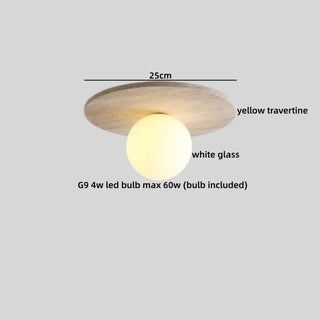 Celako™ Trivaro Ceiling Light | Black Travertine Wabi Sabi Style