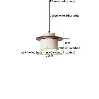 Celako™ Calizza Pendant Light | Yellow Travertine Bedroom Lighting
