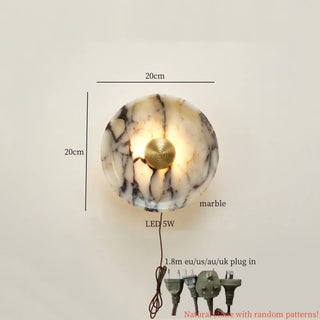 Celako™ Striava Wall Light | Marble Glass Stone Kitchen Island Lighting