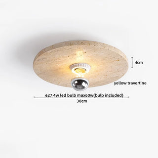 Celako™ Raventi Ceiling Light | Yellow Travertine Japan Style Dining Room Lighting