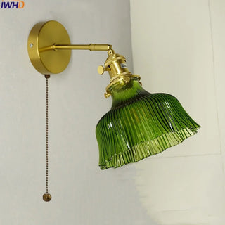 Celako™ Aurumis Wall Light | Copper Glass Bedroom Lighting