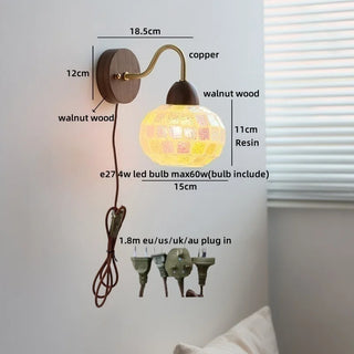 Celako™ Nacria Wall Light | Resin Shell Bedroom Lighting