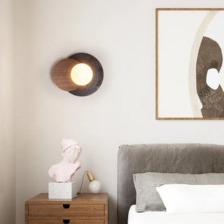 Celako™ Montari Wall Light | Black Travertine Living Room Lighting