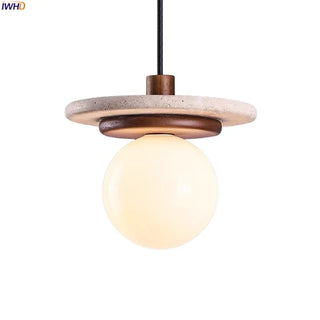 Celako™ Pietrana Pendant Light | Yellow Travertine Bedroom Lighting