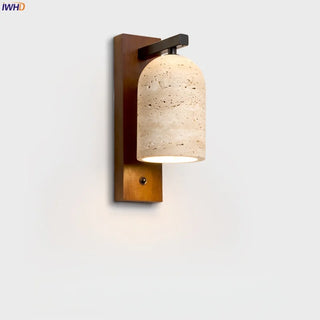 Celako™ Travetta Wall Light | Yellow Travertine Bedroom Lighting