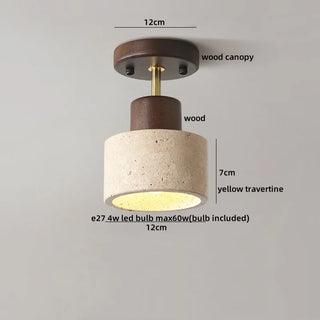 Celako™ Calvoro Ceiling Light | Yellow Travertine Modern Style