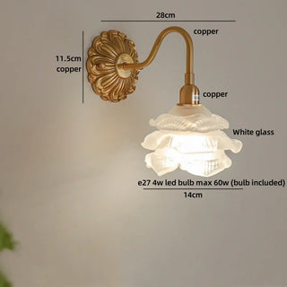 Celako™ Florea Wall Light | Glass Bedside Lighting