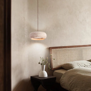 Celako™ Terralume Pendant Light | Yellow Travertine Kitchen Island Lighting