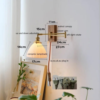 Celako™ Cascara Wall Light | Ceramic Bedroom Lighting
