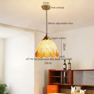 Celako™ Nacre Pendant Light | Resin And Shell Kitchen Island Lighting