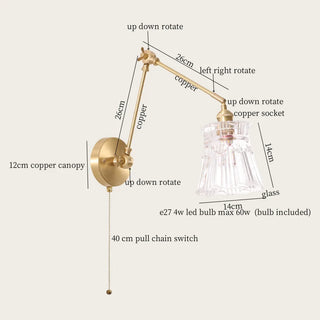 Celako™ Fioris Wall Light | Glass Bedroom Lighting