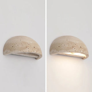 Celako™ Sunlithic Wall Light | Yellow Travertine Bedroom Lighting