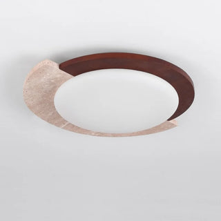 Celako™ Lunaterre Ceiling Light | Yellow Travertine Contemporary Living Room Lighting