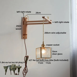 Celako™ Kirei Wall Light | Glass Bedroom Lighting