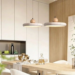 Celako™ Aurecava Pendant Light | Yellow Travertine Dining Room Lighting