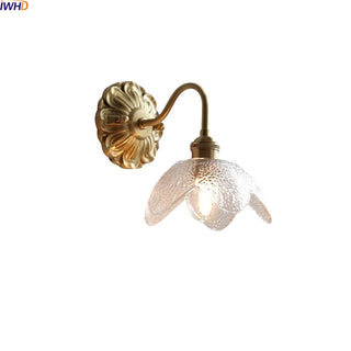 Celako™ Vitrose Wall Light | Brass Bedside Lighting